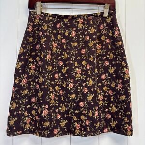 SMOOTH STUDIO Womens 90s Y2K Office Floral Print Mini Skirt Size 10P University